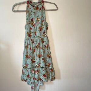 Anthropologie open back floral dress cottagecore